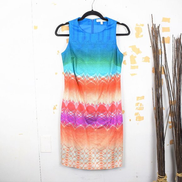 Etcetera Dresses & Skirts - Etcetera Colorburst Sleeveless Dress Womens Size 2